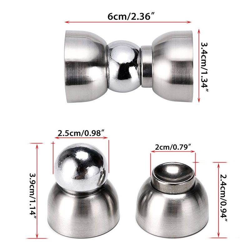 Sumnacon Powerful Magnetic Doorstop - 2 Pcs Stainless Steel Mini Door Stopper, Heavy Duty Magnetism Door Holder for Bedroom Bathroom Kitchen Home Office - Image 3